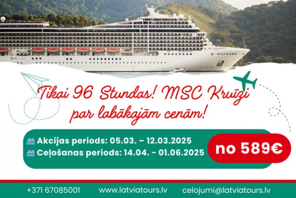 MSC Kruīzu Akcija!